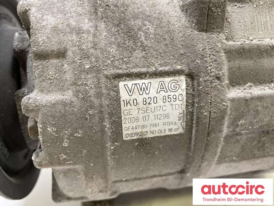 Aircondition kompressor til Škoda Octavia 2005-2008 (Type II, Fase 1) (DENSO|1K0820859C|1K0820859T|1K0820859TX| 1K0 820 859 T| 1K0 820 859 TX| 1K0 820 859 C)