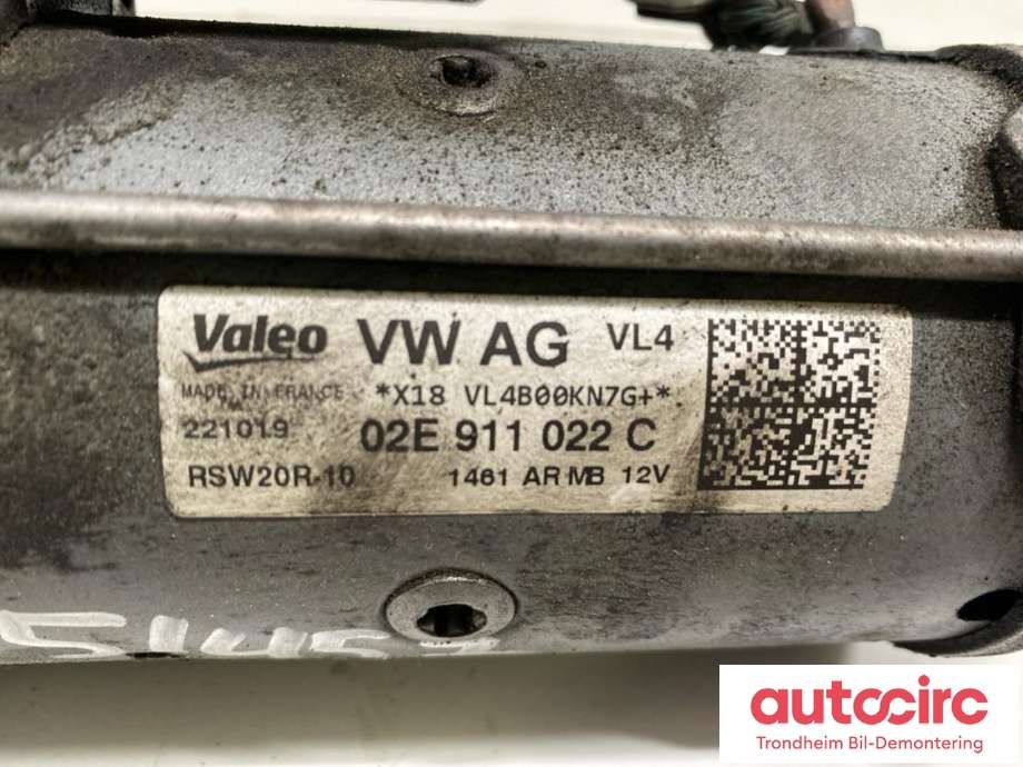 Starter diesel til VW Transporter / Caravelle 2019-->> (T6.1) (T6.1) (VALEO|02E911022C|02E911022CX|02E 911 022 CX| 02E 911 022 C)