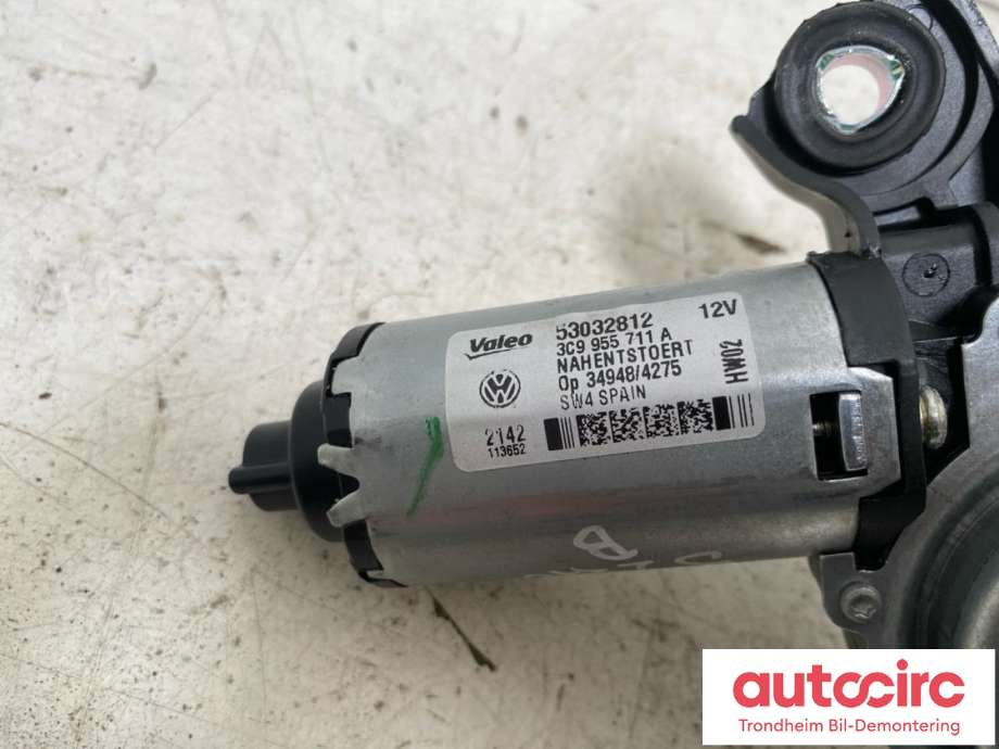 Viskermotor bakrute til VW Passat 2011-2015 (B7) (B7) (VALEO|NAHENTSTOERT|3C9955711A|)