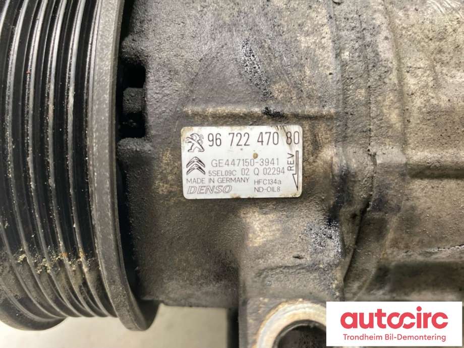 Aircondition kompressor til Peugeot 208 2012-2019 (Type I) (DENSO/PEUGEOT|96 722 470 80|98 221 849 80|16 227 203 80)