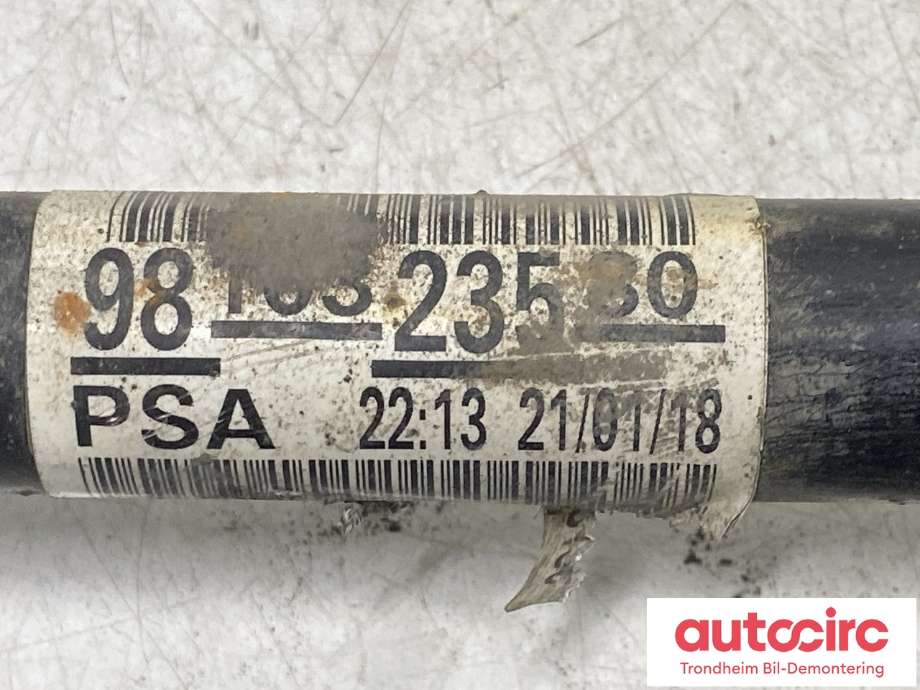 Drivaksel høyre foran, diesel/automat til Peugeot 508 2014-2018 (Type I, Fase 2)  (327531|3273ZK|)