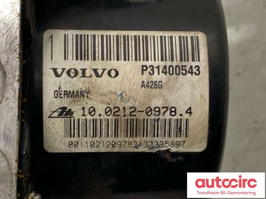 ABS sentral til Volvo V70 2014-2016 (Type III, Fase 2)  (ATE|31400545|31400543|31329139)