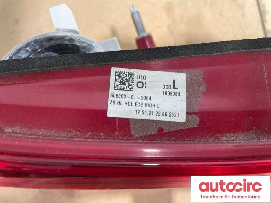 Baklykt venstre indre til Audi A6 2011-2014 (Type IV, Fase 1) (C7) (C7) (4G9945093B|)