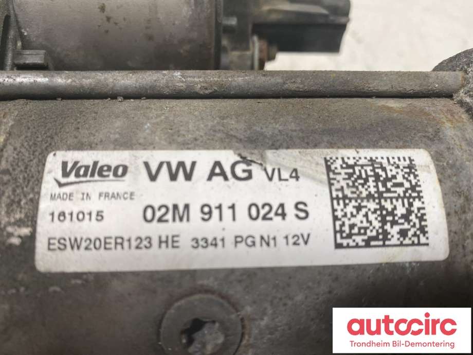 Starter diesel til VW Passat 2015-2019 (Fase 1) (B8) (B8) (02M911024S|02M 911 024 B|)
