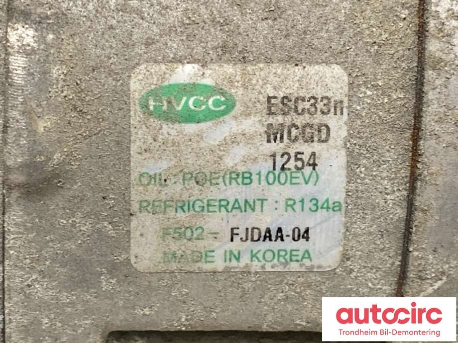 Aircondition kompressor elbil til Kia Soul 2014-2019 (Type II)  (97229E4000AS|)