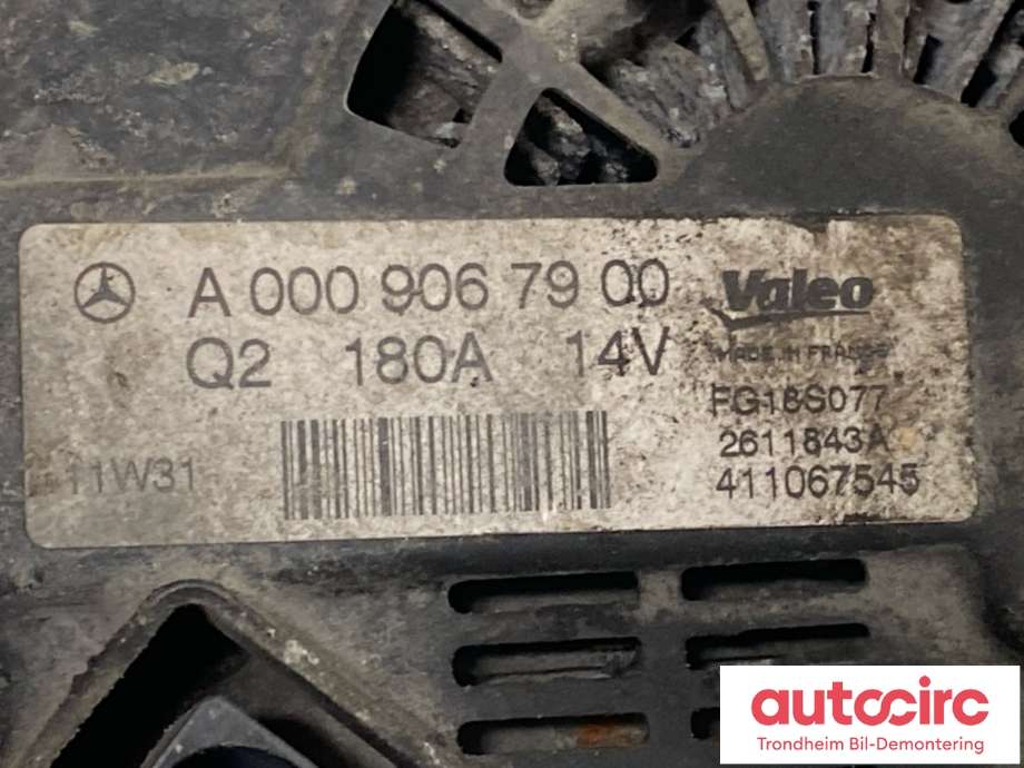 Dynamo diesel til Mercedes ML 2011-2015 (Fase 1) (W166) (W166) (A0009067900|)