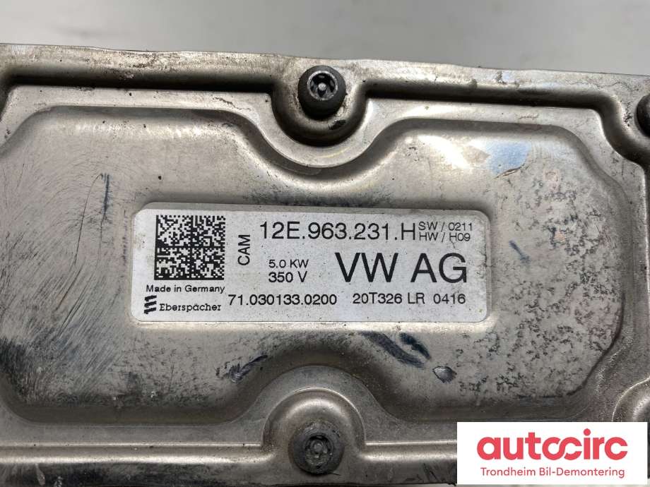 Varmeapparat PTC-heater til Škoda Citigo-e 2019-->>  (12E819013F|12E819013G|)