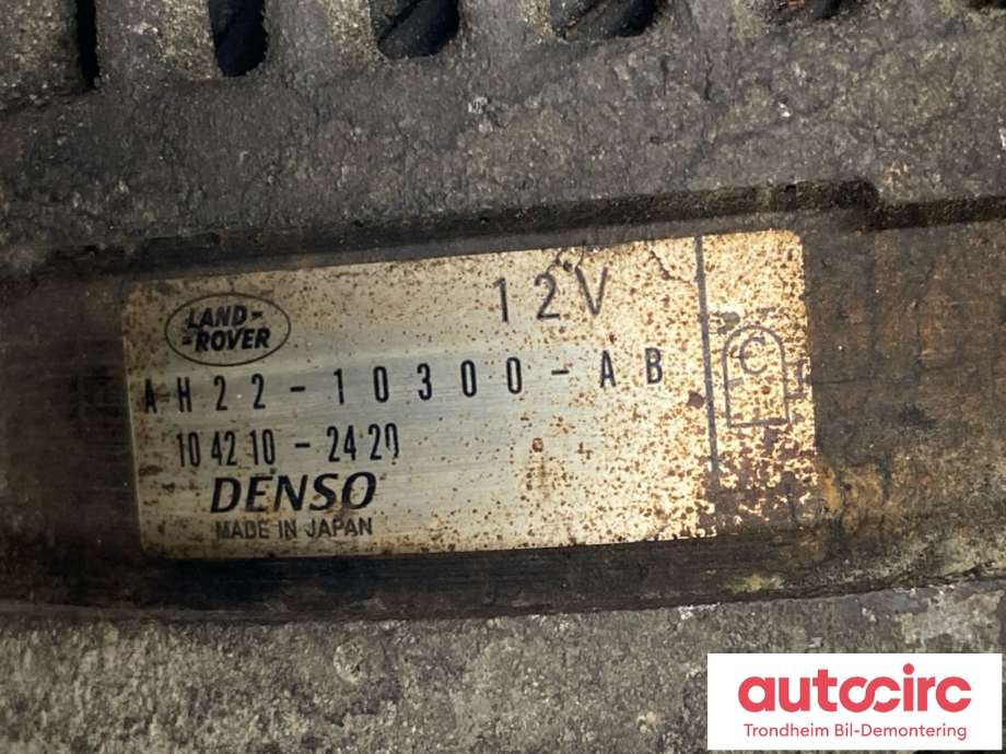 Dynamo diesel til Land Rover Range Rover Sport 2005-2013  (DENSO|LR013847|AH2210300AB|LR124836| AH2210300AE)