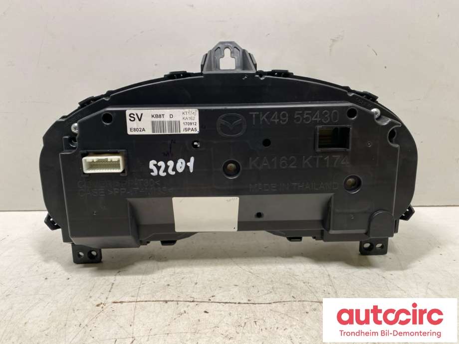 Instrumentpanel til Mazda CX-5 2017-->> (Type II)  (MAZDA|TK4955430|KB8T55430D|)
