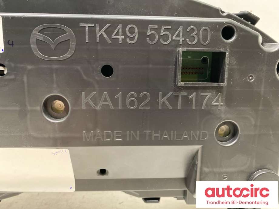 Instrumentpanel til Mazda CX-5 2017-->> (Type II)  (MAZDA|TK4955430|KB8T55430D|)