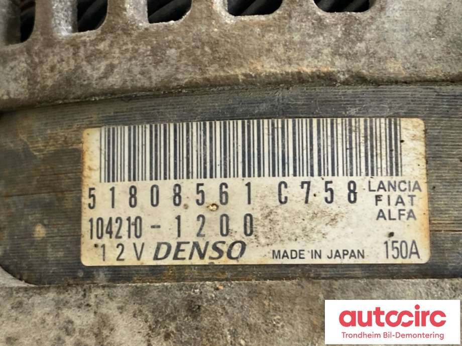 Dynamo diesel til Fiat Doblo 2010-->> (Type II) (51943777|52003623|)