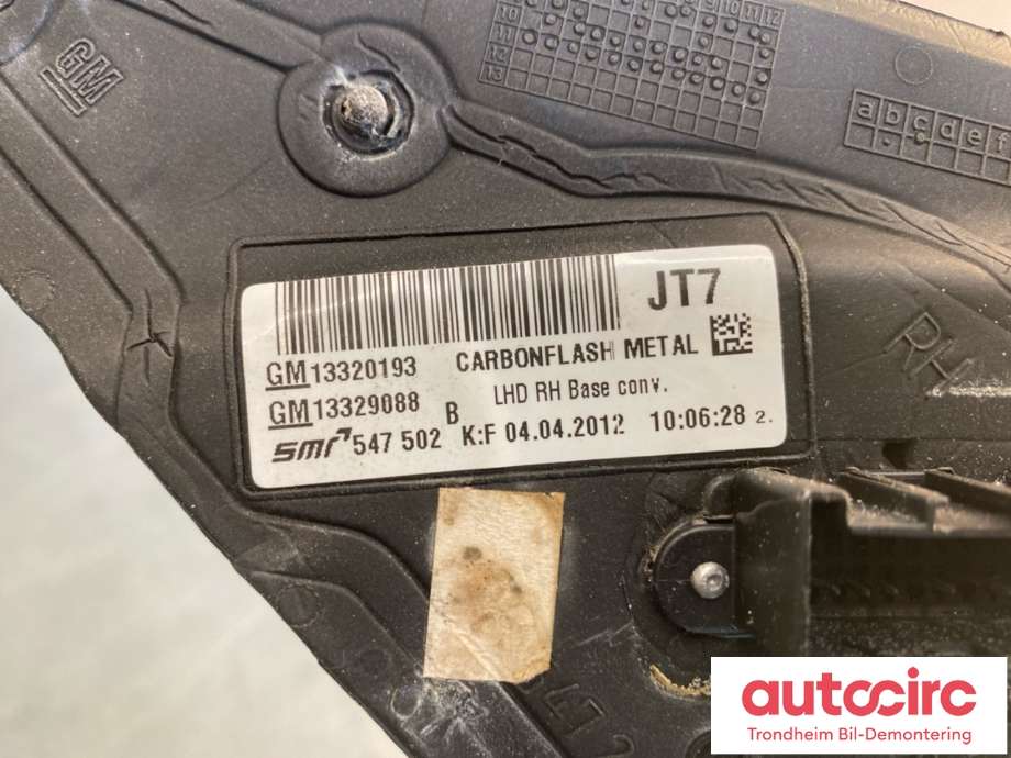 Speil høyre til Opel Insignia A 2009-2014  (13268737|13329089|)