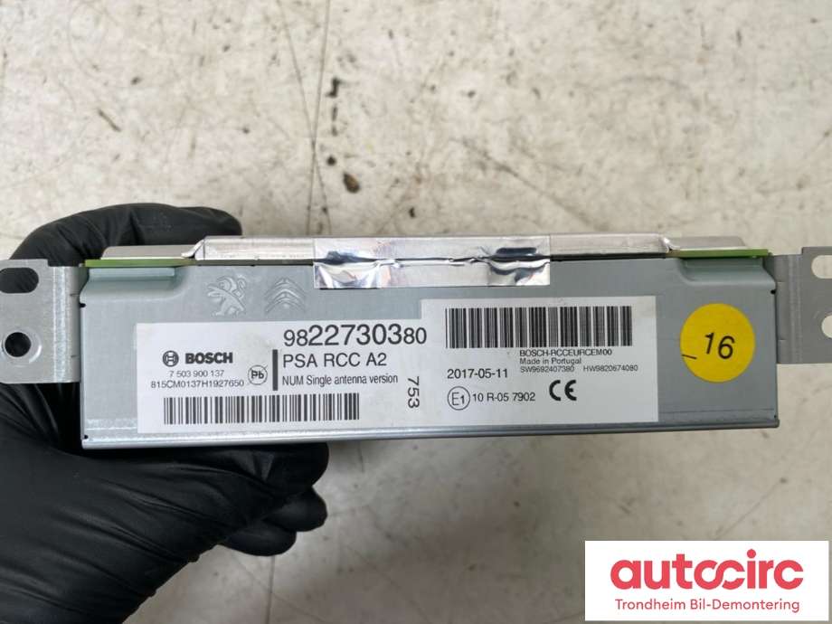 Bilstereo til Peugeot Traveller 2017-->>  (BOSCH|9822730380|7503900137|)