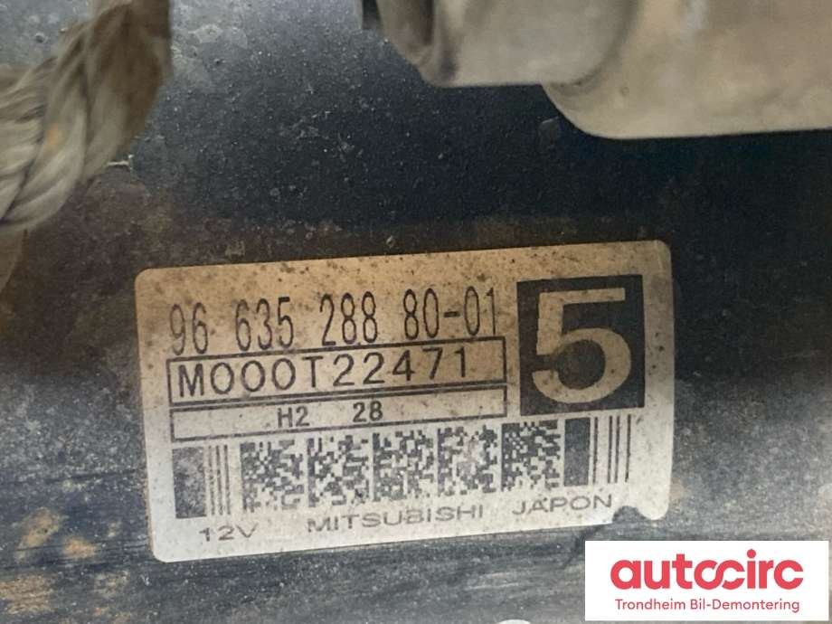 Starter diesel til Peugeot 208 2012-2019 (Type I) (5802Z8|1638116280)
