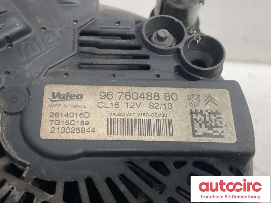 Dynamo diesel til Peugeot 208 2012-2019 (Type I)  (9678048880|1638094380|1606859180)