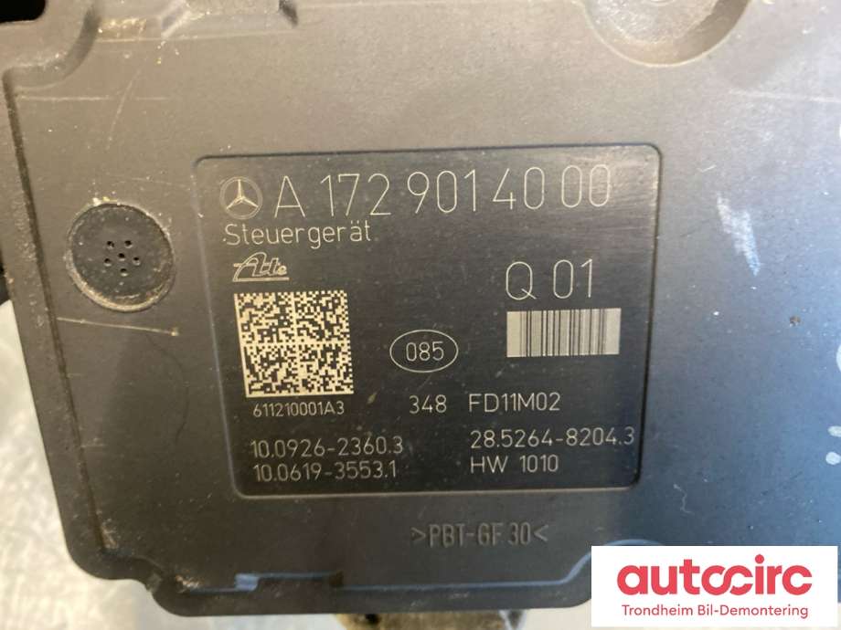 ABS sentral til Mercedes C-Klasse 2011-2014 (Fase 2) (W204) (W204) (ATE|A1724312712|A1729014000|A1724312512)