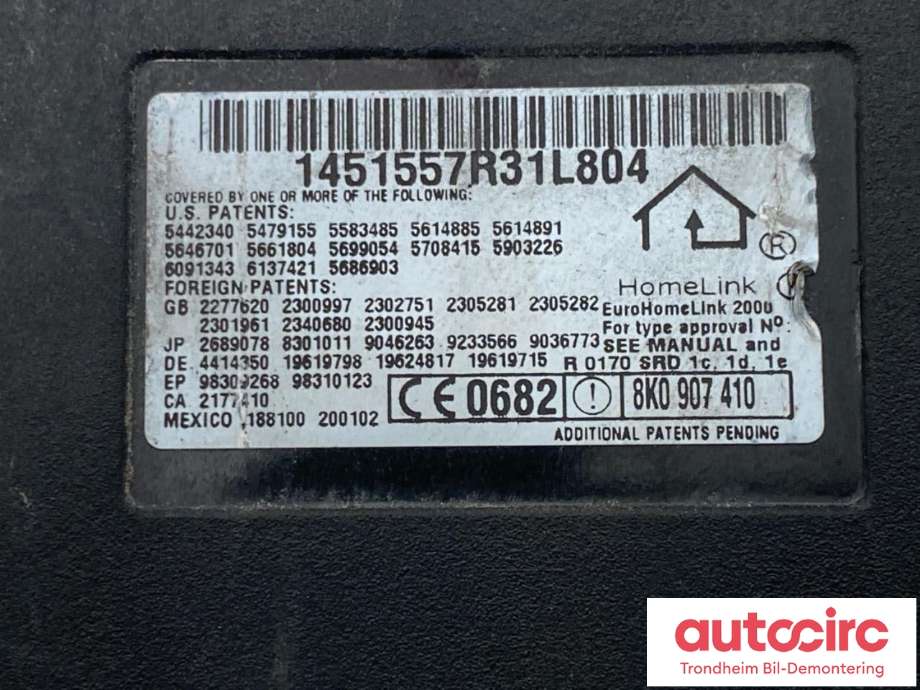 Styreenhet diverse til Tesla Model S 2013-2016 (Fase 1)  (TESLA|1020147-00-A|)