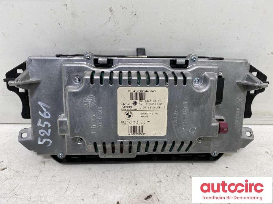 Bilstereo navigasjon skjerm til BMW X1 2009-2015 (E84) (E84) (JOHNSON CONTROLS|2448148-01|65 50 9 289 582|)
