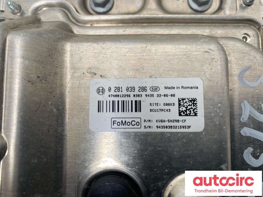 Styreenhet diverse til Ford Transit Connect 2018-->> Type II, Fase 2  (BOSCH|KV6A-5H298-CF|2598311|0281039286)