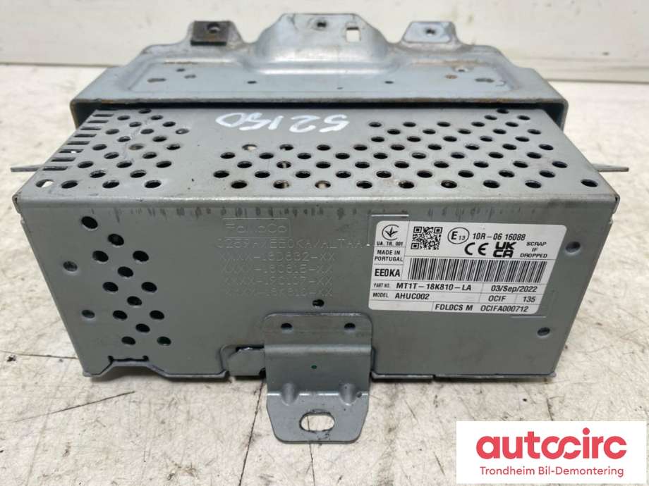 Bilstereo navigasjon til Ford Transit Connect 2018-->> Type II, Fase 2  (FOMOCO|MT1T-18K810-LA|2628199|)
