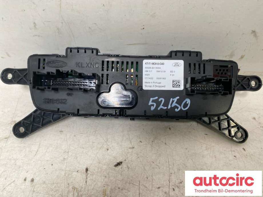 Varmeapparat betjening til Ford Transit Connect 2018-->> Type II, Fase 2  (FORD|KT1T-18C612-CAD|2595986|)