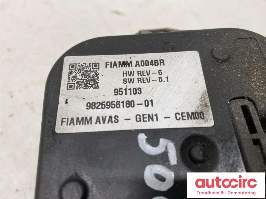 Høyttaler motorlyd, AVAS (Acoustic Vehicle Alerting System) til Opel Corsa-e 2019-->> (..|9825956180|98 259 561 80|)