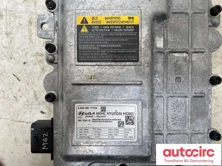 Batterilader (OBC - On Board Charger) til Kia Sorento 2016-->> Type III (HKMC HYUNDAI MOBIS|36400-3DAG5|364003DAG5|)