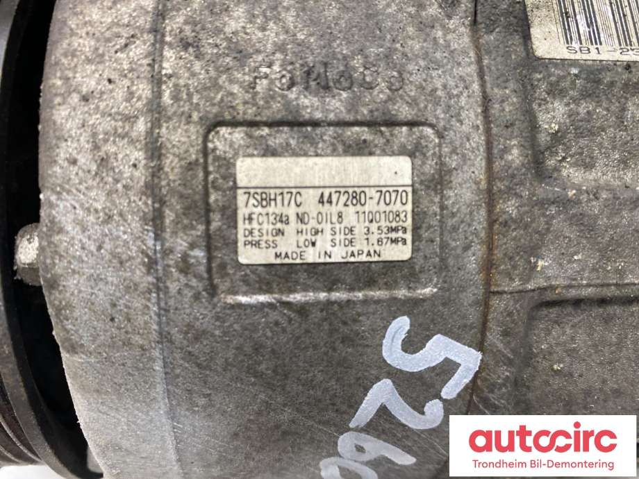 Aircondition kompressor til Ford Transit Connect 2013-2018 Type II, Fase 1  (2069520|F1F1-19D629-HC|447280-7070| 7SBH17C)