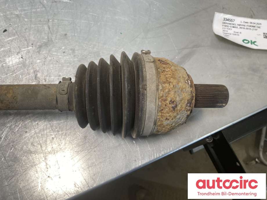Drivaksel høyre foran, diesel/manuell til Ford S-Max 2010-2015 (Type I, Fase 2)  (1788202|6G91-3B436-FE|)