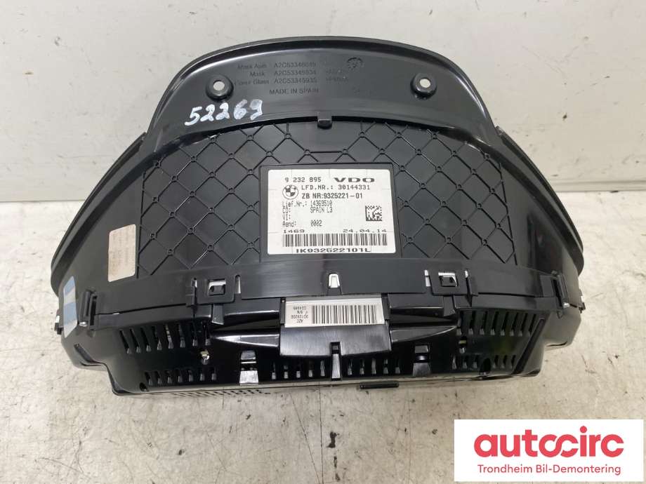 Instrumentpanel til BMW 4-Serie 2013-2020 (F32/F33/F36) (F32/F33/F36) (VDO|9325221|30244331|)