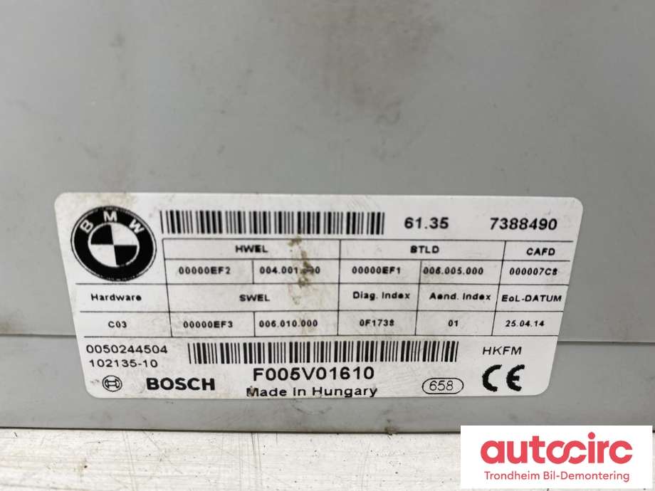 Styreenhet elektrisk bakluke til BMW 4-Serie 2013-2020 (F32/F33/F36) (F32/F33/F36) (BOSCH|61357388490|61357412610|)