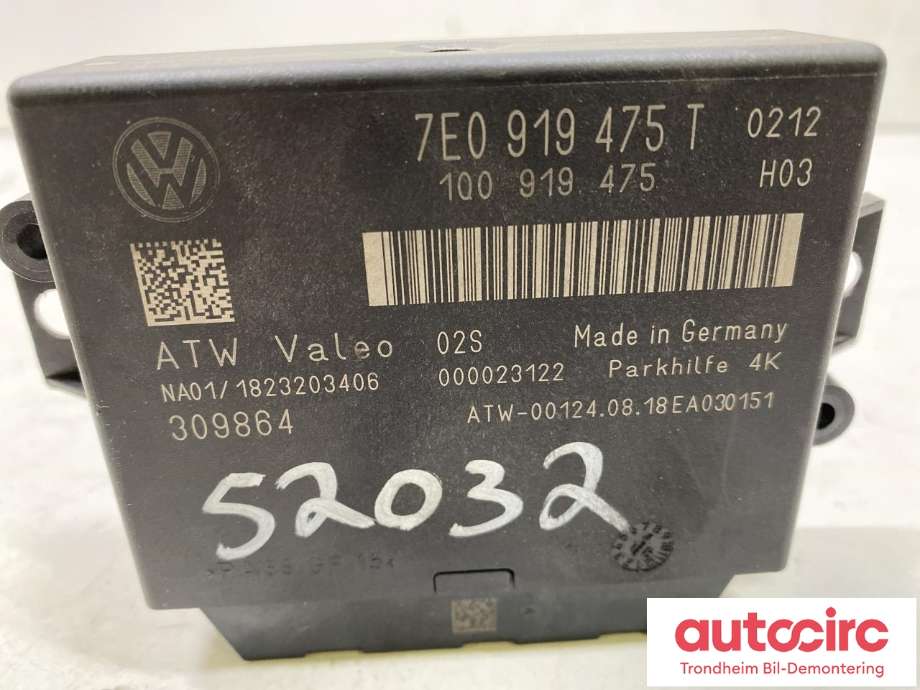Styreenhet parkering til VW Transporter / Caravelle 2015-2019 (T6) (T6) (VALEO|7E0919475T|7E0 919 475 T|)