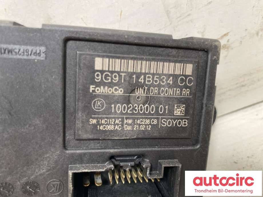 Styreenhet dør venstre bak til Volvo XC70 2008-2013 (Type II, Fase 1)  (FOMOCO|31318368|9G9T-14B534-CC|)