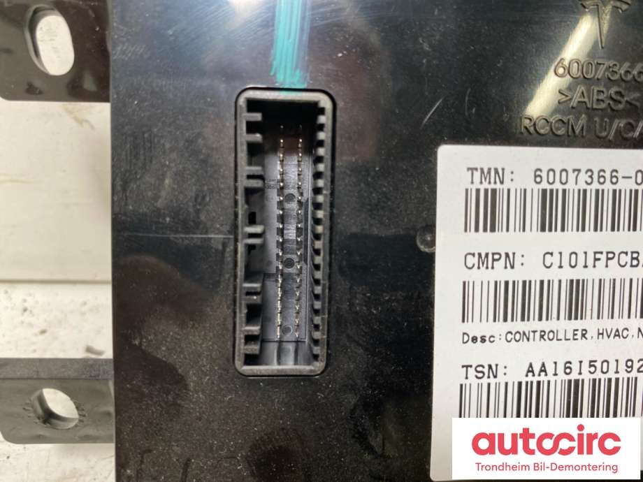 Styreenhet klima/aircondition til Tesla Model S 2016-2021 (Fase 2)  (..|6007366-00-C|)