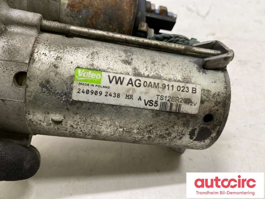 Starter til Škoda Octavia 2009-2013 (Type II, Fase 2)  (VALEO|0AM911023B|0AM911023BX|0AM 911 023 BX| 0AM 911 023 B)