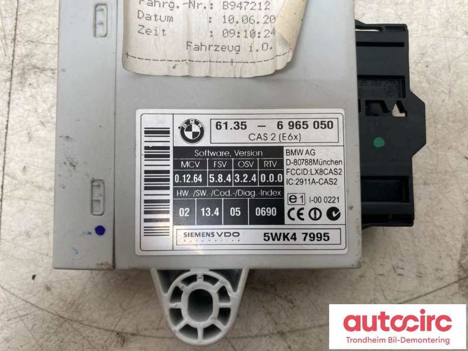Styreenhet diverse til BMW 5-Serie, 2003-2010 (E60/E61) (E60/E61) (SIEMENS VDO|6965050)