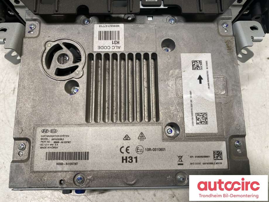 Bilstereo navigasjon til Hyundai Kona 2017-2021 (Type I, Fase 1)  (...|96560K4120TMT|)