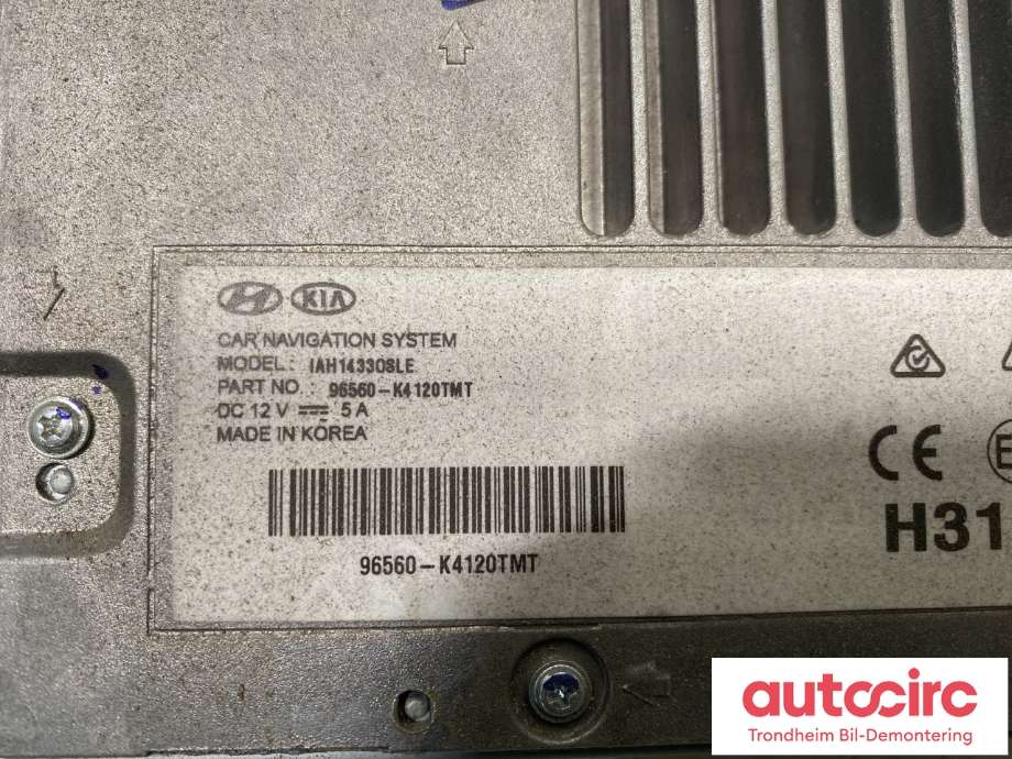 Bilstereo navigasjon til Hyundai Kona 2017-2021 (Type I, Fase 1)  (...|96560K4120TMT|)
