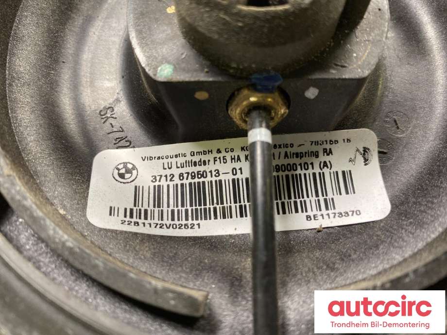 Fjær bak nivå luftpute/belg til BMW X5 2013-2018 (F15) (F15) (CONTINENTAL|6795013|37126795013|37 12 6 795 013| 2C-796/115-280)