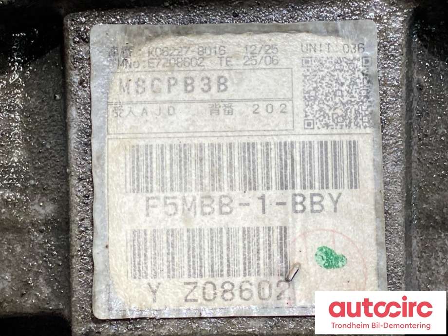 Girkasse manuell til Mitsubishi Lancer 2008-2017  (...|2500A210|)