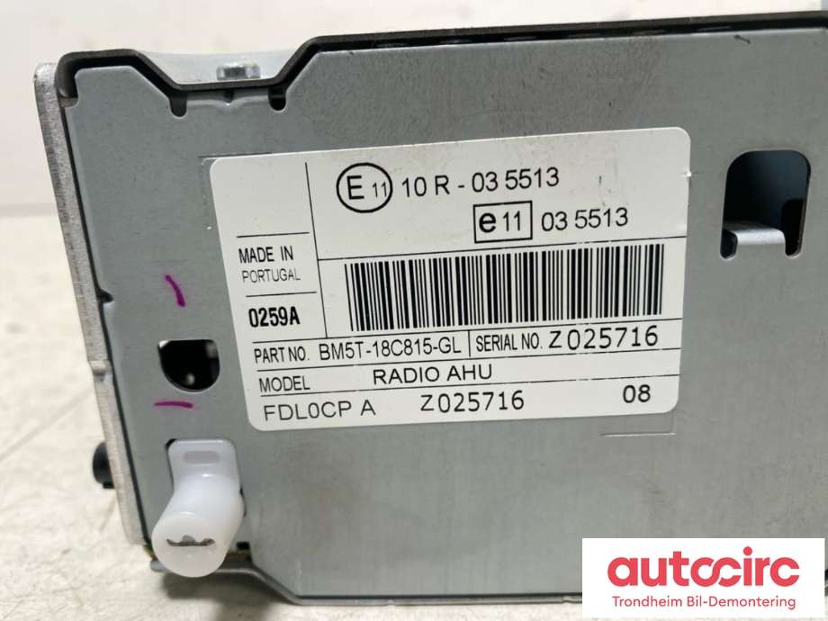 Bilstereo til Ford Focus 2011-2014 (Type III, Fase 1)  (..|BM5T-18C815-GL|277319|BM5T-18C815-GP)