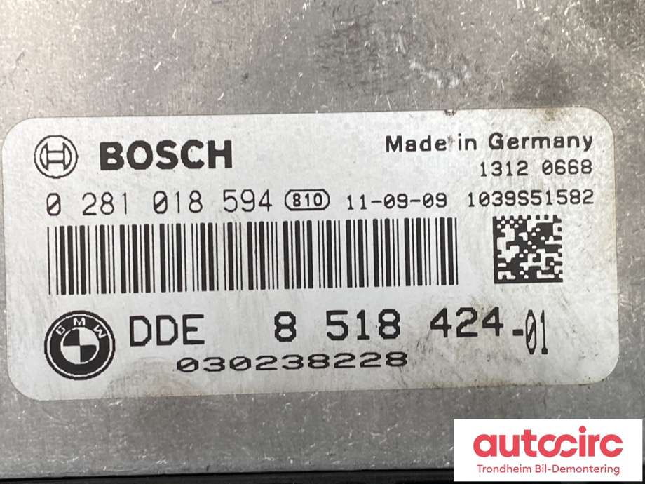 Styreenhet motor til BMW 1-Serie 2011-2015 (Fase 1) (F20/F21) (F20/F21) (13618576341|)