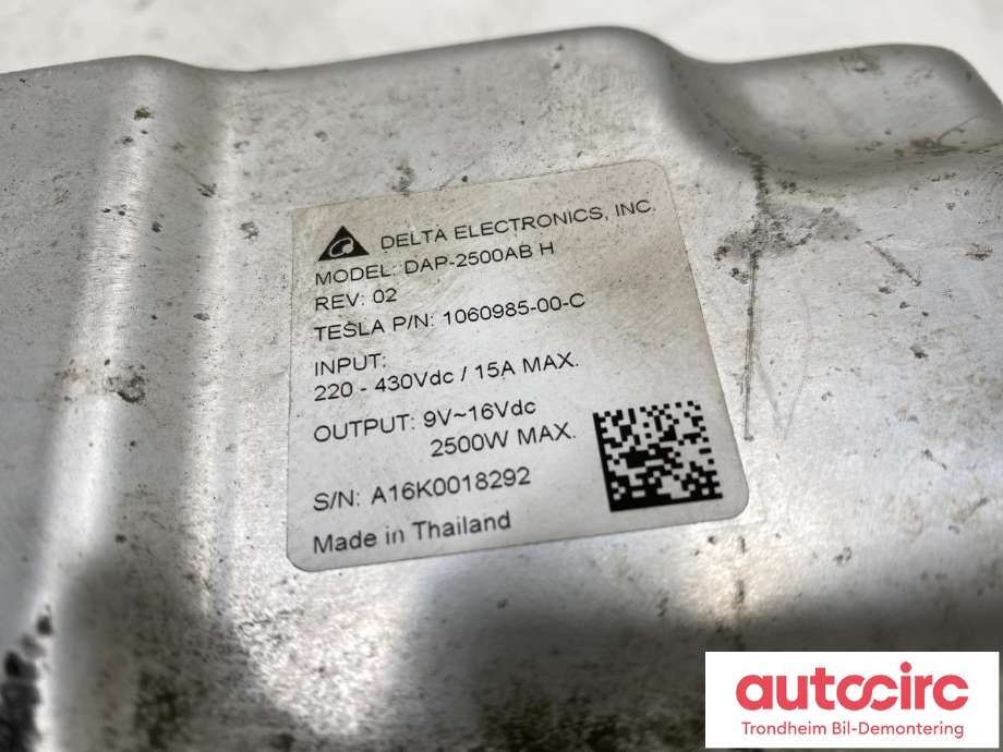 DCDC converter elbil til Tesla Model X 2016-->>  (DELTA ELECTRONICS|1060985-00-C|1060985-00-E|)