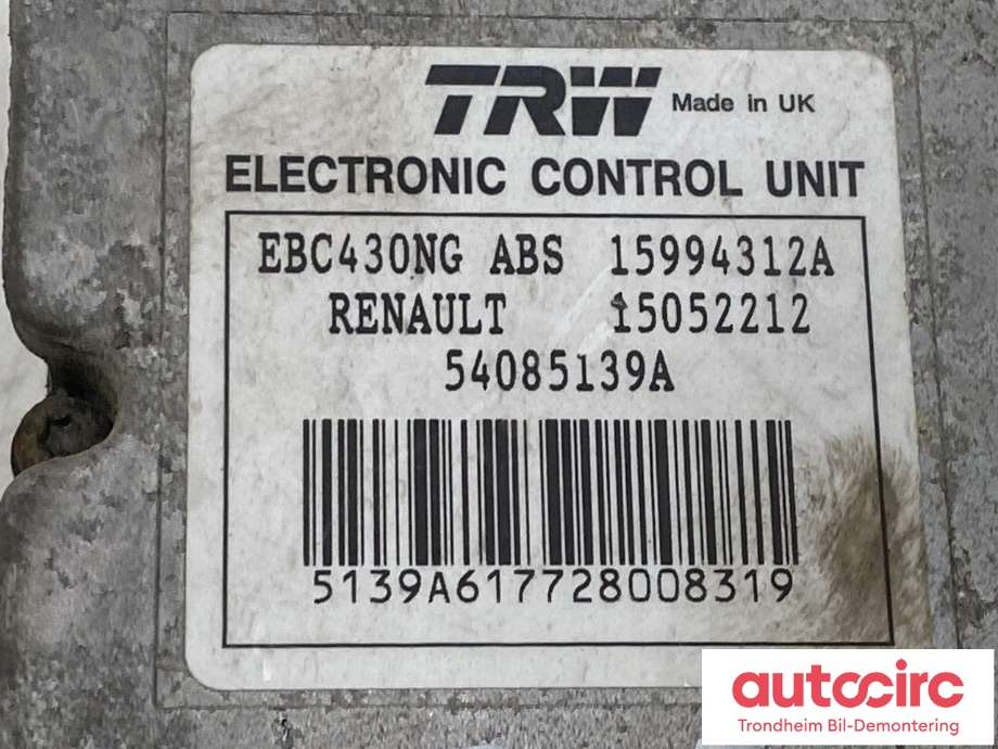 ABS sentral til Opel Vivaro A 2006-2014  (TRW|93863443|8200951792|93863319)
