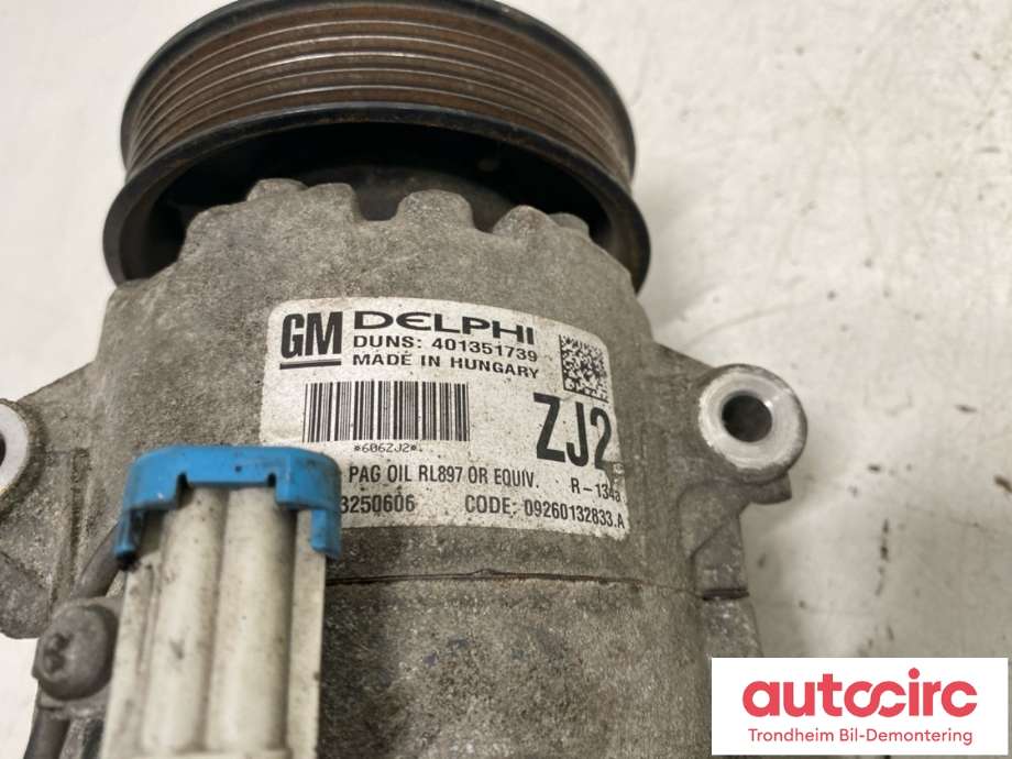 Aircondition kompressor til Opel Astra J 2010-2015  (DELPHI|13271266|13395693|95516236)