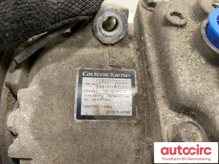 Aircondition kompressor til Suzuki Kizashi 2010-2014 (CALSONIC KANSEI|9520076KA1|95200-76KA1|95201-76KA0)