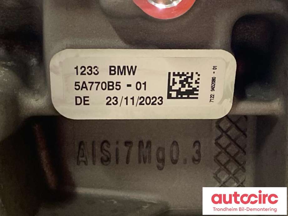 Motor elbil foran til BMW iX2 2024-->>  (12335A770B3|)
