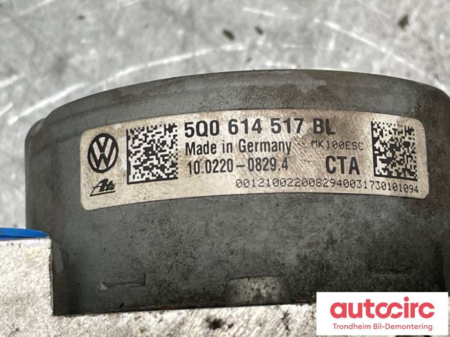ABS sentral til Audi A3 2016-2020 (Type III, Fase 2)  (5Q0614517BL|)