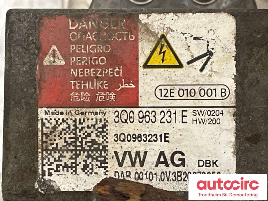 Varmeapparat PTC-heater til Audi A3 2016-2020 (Type III, Fase 2) (3Q0819013F|3Q0819013K|)