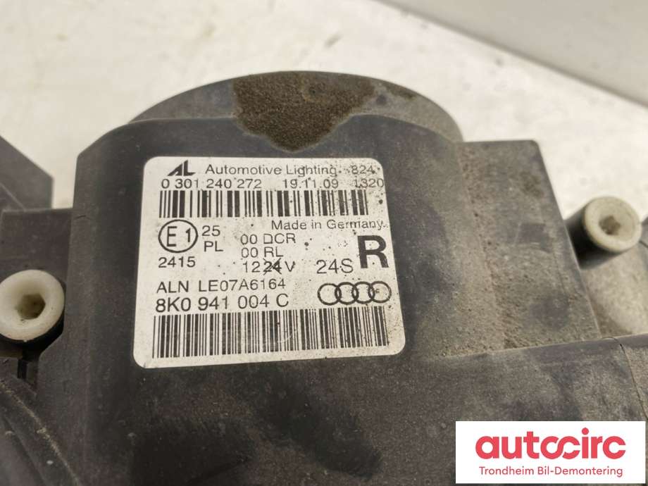 Frontlykt høyre xenon til Audi A4 2007-2014 (Type IV) (B8) (B8) (8K0941030AJ|8K0941004C|0301240272)